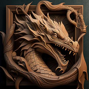 3D model Drake of the 99 Dragons game (STL)